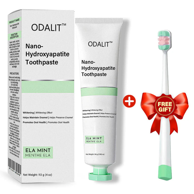 ✅Official Store | ODALIT™ Fluoride-Free Nano Hydroxyapatite Toothpaste 🧑🏽⚕️Obtain American Dental Association (ADA) Certification(Helps remineralize teeth, repair cavities, treat periodontitis and mouth ulcers, and restore gum recession)