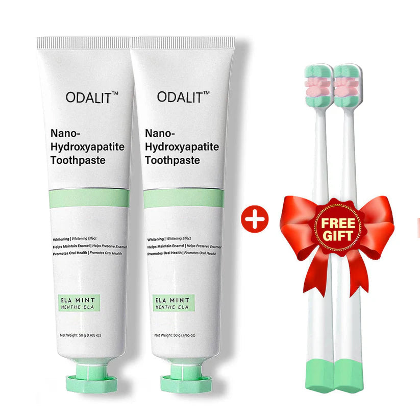 ✅Official Store | ODALIT™ Fluoride-Free Nano Hydroxyapatite Toothpaste 🧑🏽⚕️Obtain American Dental Association (ADA) Certification(Helps remineralize teeth, repair cavities, treat periodontitis and mouth ulcers, and restore gum recession)