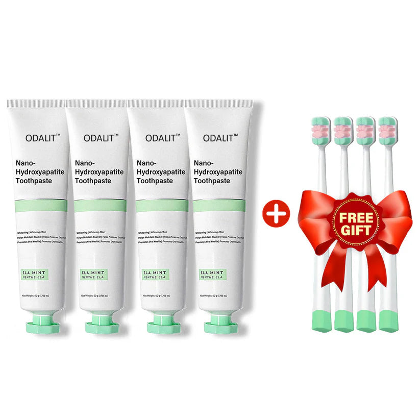 ✅Official Store | ODALIT™ Fluoride-Free Nano Hydroxyapatite Toothpaste 🧑🏽⚕️Obtain American Dental Association (ADA) Certification(Helps remineralize teeth, repair cavities, treat periodontitis and mouth ulcers, and restore gum recession)