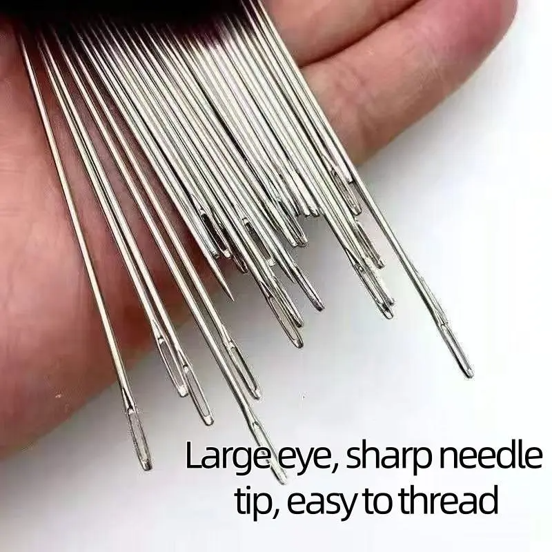 🎄Christmas-Sale 49%Off🧵✂️34PCS Big Eye Steel Needles Set